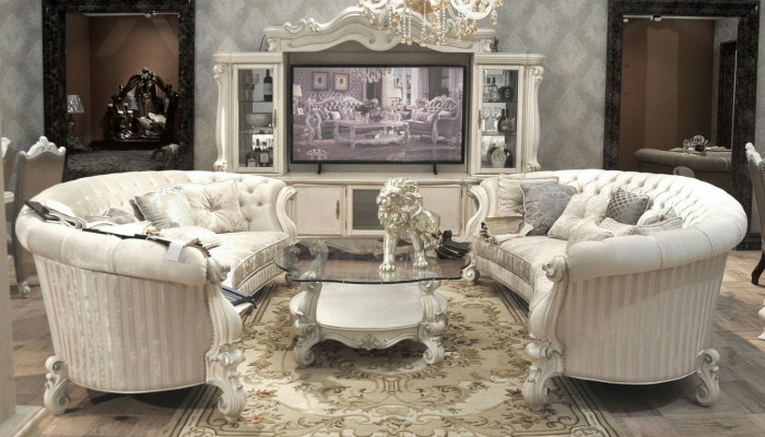Complete sofa set 4+4 seater designer living landscape 2-piece group