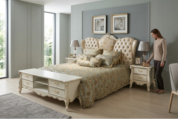 Chesterfield bed upholstered beds bedroom double bed beds 180x200cm new