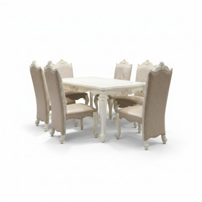 Baroque Antique Style Dining Table Genuine Wood Classic Designer Tables