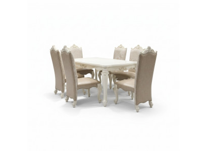 Baroque Antique Style Dining Table Genuine Wood Classic Designer Tables