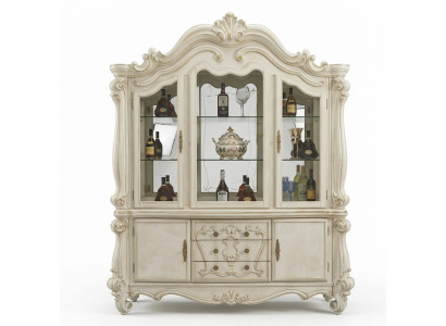 Luxury display showcase vitrines glass cabinet antique style baroque rococo