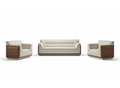 Sofa set 3+1+1 seater set design sofas upholstery couches leather relax