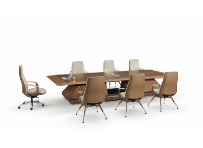 Conference table room meeting + 6x chairs training tables 7pcs tables.