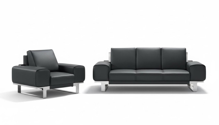 Design sofa seat cushion couch group set furniture leather 3 1-seater