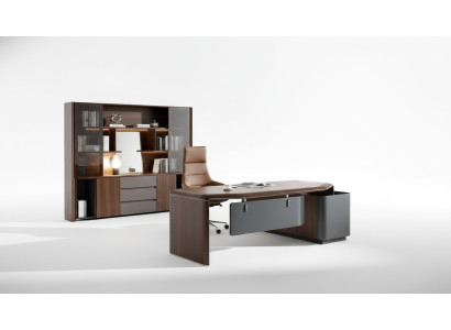 Office Work Room Set Armchair Table Complete Furniture 3-piece Furnishing
