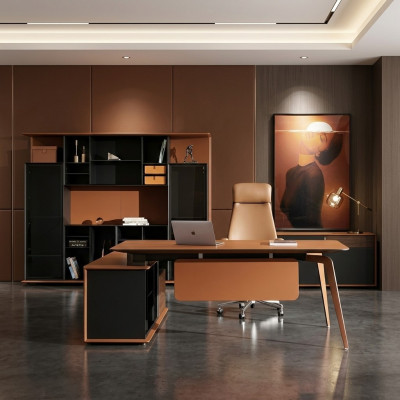 Office work room group set armchair table complete set furniture 2-piece set