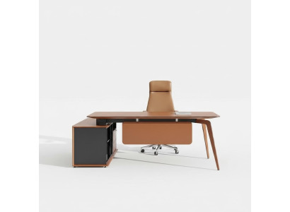 Office work room group set armchair table complete set furniture 2-piece set