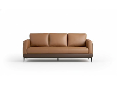 Sofa Sofas Couch Upholstery Leather Modern Three-seater 3-seater Office Furnishing New
