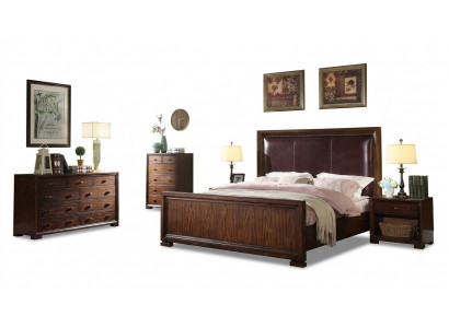 Complete bedroom set 4-piece design modern luxury bed 2x nightstand