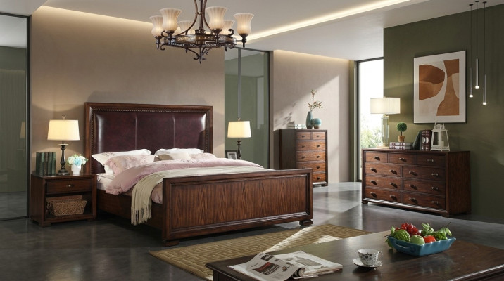Bed 2x Nightstand 3-piece Bedroom Sets Designer Luxury Beds Complete Set