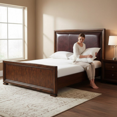 Wooden Beds Hotel 180x200 cm Furniture Bedroom Bed Solid Wood Bed Baroque