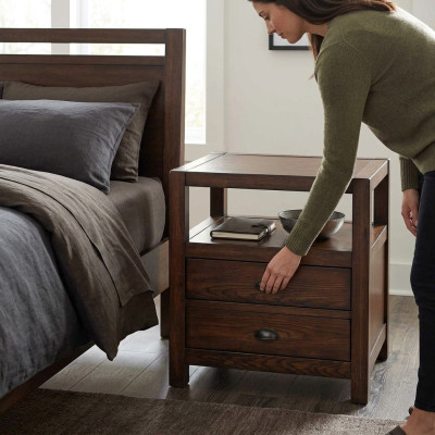 Bedside table wood bedside tables table consoles night modern style console wood new