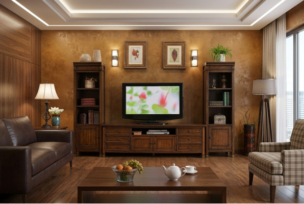 Living room wall sideboard design 2x low glass cabinet RTV sideboard sideboard 3-piece living room wall set