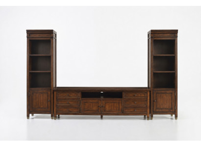 Living room wall sideboard design 2x low glass cabinet RTV sideboard sideboard 3-piece living room wall set