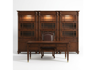 Desk, boss tables, office, classic room, cabinet, armchair, wood