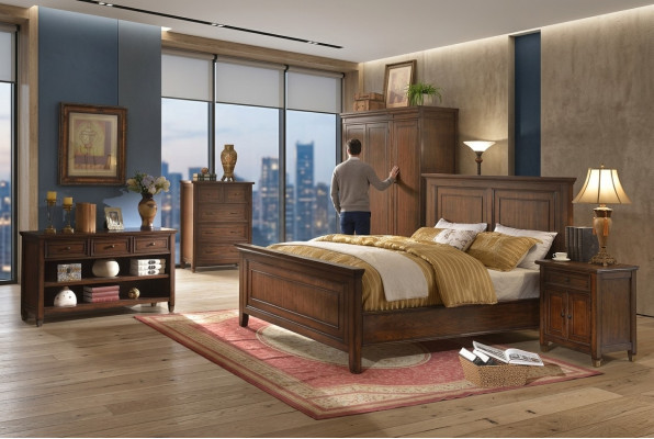 Bed design double hotel beds marriage sleeping room wood luxury bed