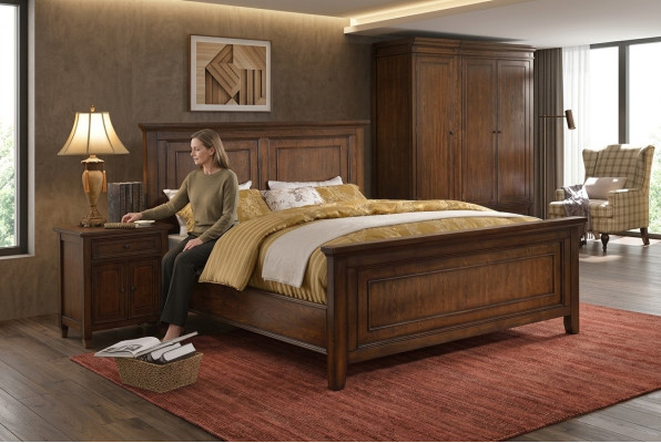 Designer bedroom furniture 5-piece complete set bed bedside table wardrobe new