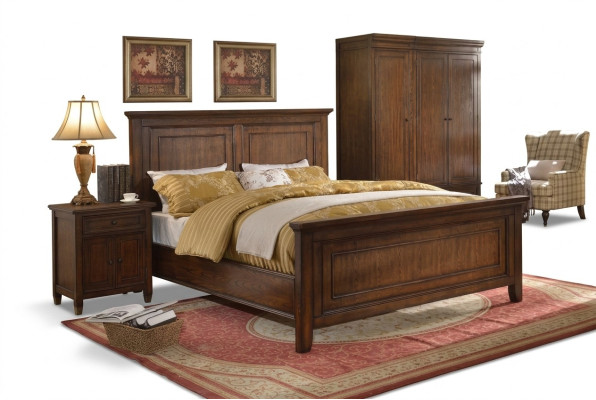 Designer bedroom furniture 5-piece complete set bed bedside table wardrobe new