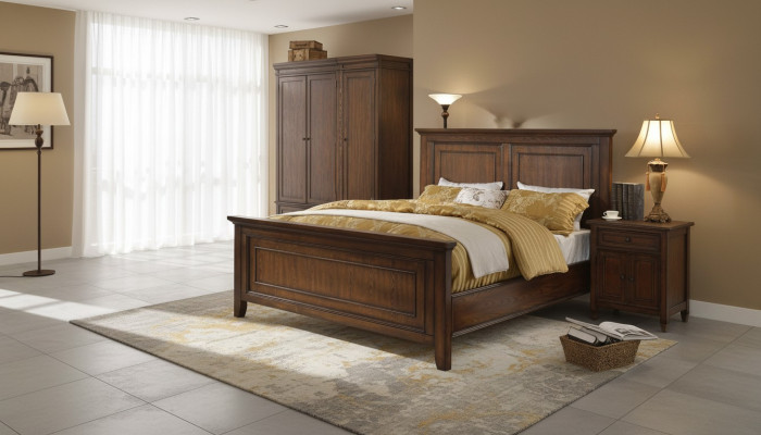 Bed luxury hotel beds 180x200cm bedroom designer wooden double bed