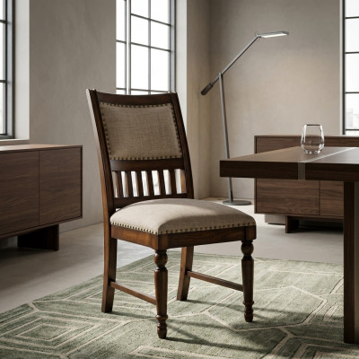 Dining room 1x chair real upholstered wood modern chairs designer backrest seat