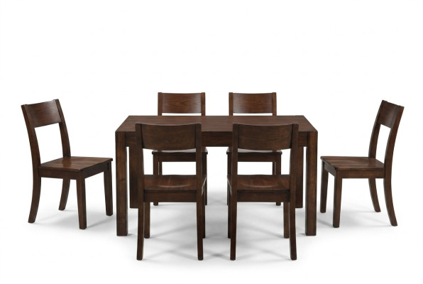 Dining table set 6x chairs dining table set group wooden tables 7-piece