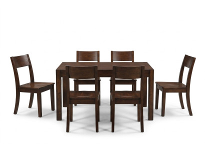 Dining table set 6x chairs dining table set group wooden tables 7-piece