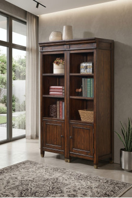 Set with 2 display cabinets, display cabinet, cabinet, display cabinets, living room, showcase shelf design shelves