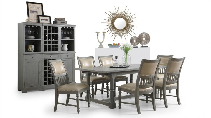 Dining table set table 6x chairs chair dining room group table wood leather