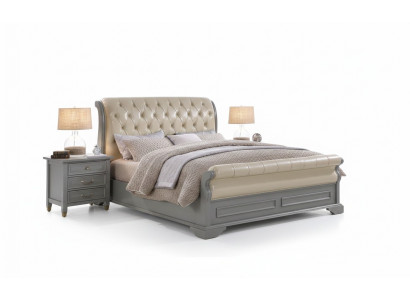 Bedroom set designer luxury wood furniture 180x200cm bed 2x nightstand 3 pcs.