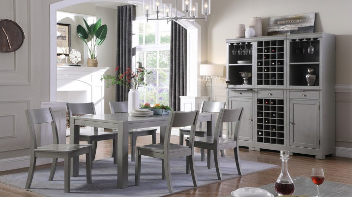 Designer furniture wooden table seat dining room 6x chairs 7-piece set suite group