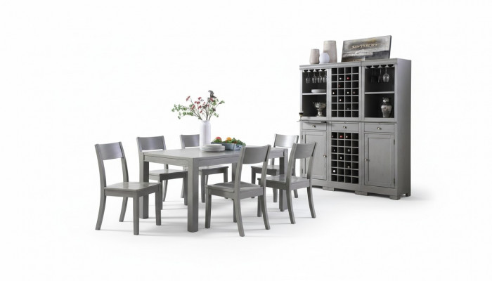 Designer furniture wooden table seat dining room 6x chairs 7-piece set suite group
