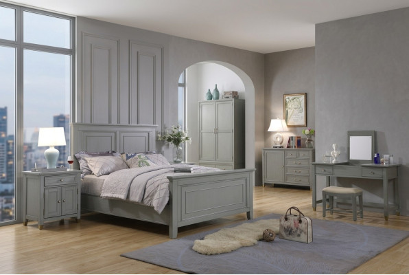 Bedroom Nightstands 3 Piece Set Design Luxury Bed Wood Double Bed New Furniture