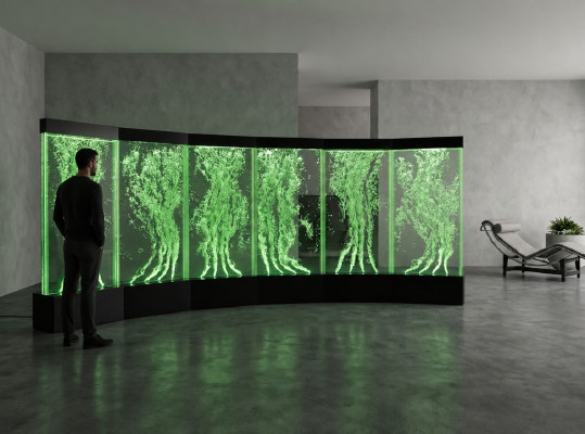 Wall panel water bubbles LED walls designer water wall illuminated
