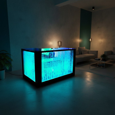 Bartisch Water Wall Bar Counter Illuminated Bar Table Bar Counter LED Shelf Furniture New