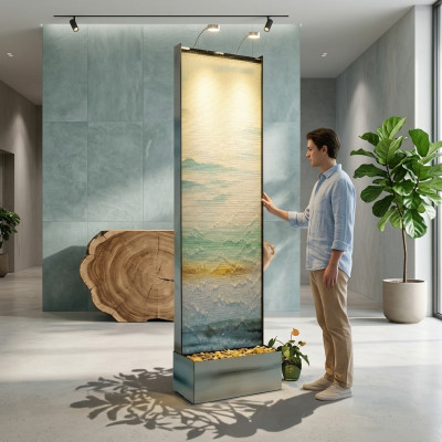Partition Water Wall Column Walls Waterwall LED 60x210cm Water Walls