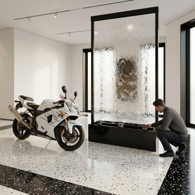 Partition water wall column walls LED 100x300 cm water walls