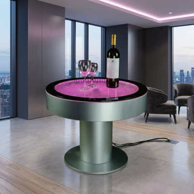 Design table coffee table water columns column tables sofa LED illuminated