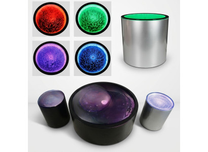 Side table LED round water wall bar counter shelf furniture illuminated
