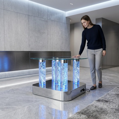 Water Column Design Table Coffee Table Column Water Sofa Tables LED