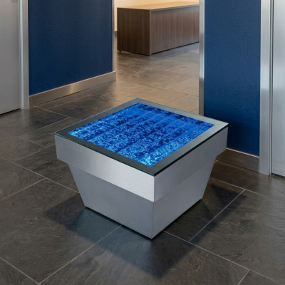Design table coffee table water columns pillar water sofa LED decoration illuminated