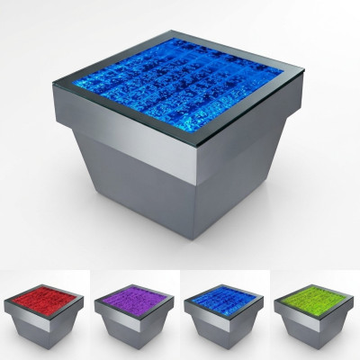 Design table coffee table water columns pillar water sofa LED decoration illuminated