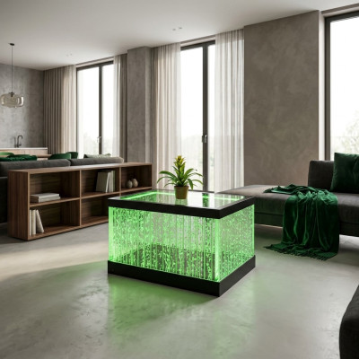 Table coffee table design water columns column water sofa tables LED