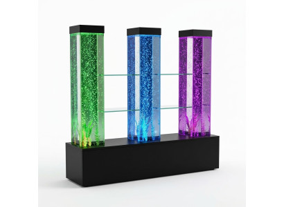 Water Wall Column Partition Shelf Display Cabinet Water Walls LED
