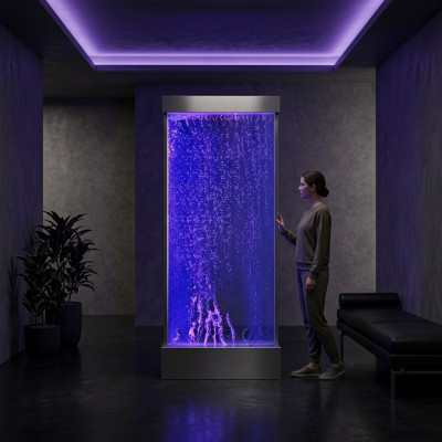Water column water wall waterfall LED luxury design furnishings metal