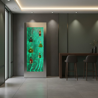 LED water wall bar shelf column water columns decor counter shelves designer
