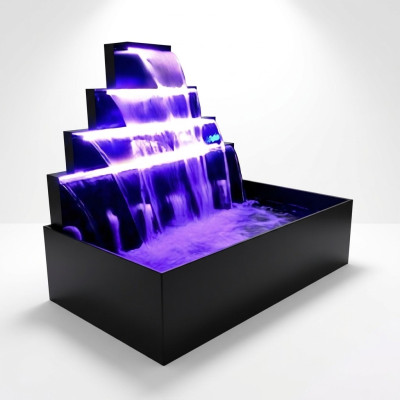 Waterfall Fountain Pool Stainless Steel Water Features Decoration Facility Swimming Pool