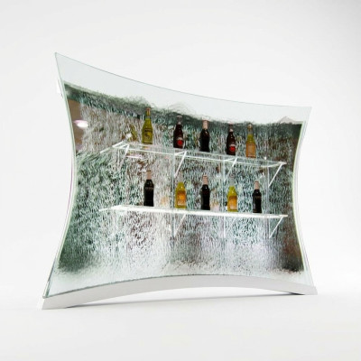 Regale Design Illuminated LED Water Wall Bar Shelf Column Water Columns