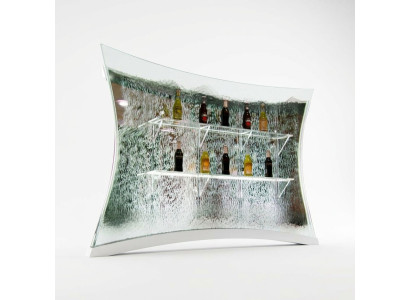 Regale Design Illuminated LED Water Wall Bar Shelf Column Water Columns