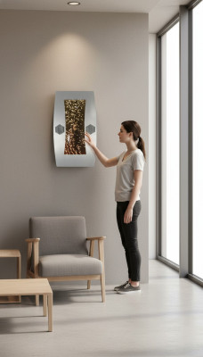 LED water wall design water column waterfall picture frame 50x80