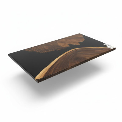 Luxury River Table Epoxy Resin Dining Table Solid Wood Tables 150x80 cm Real